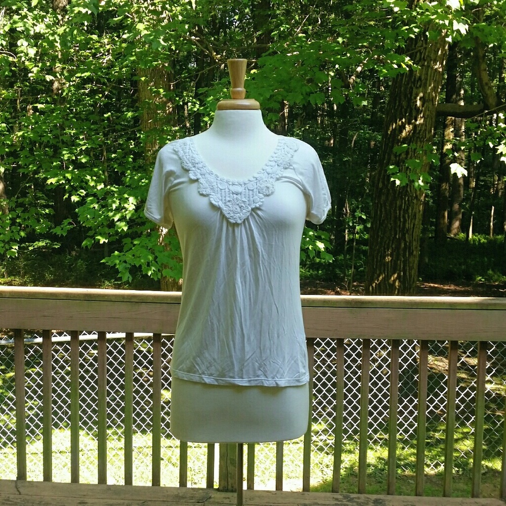 NWOT August Silk White Top